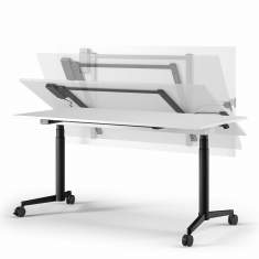 höhenverstellbare Schreibtische Seminartische klappbar Klapptisch fahrbar Whiteboard Assmann Büromöbel TISCHSYSTEM Pontis Hypa