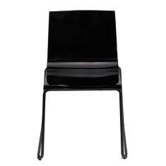 Besucherstuhl schwarz Besucherstühle stapelbar Konferenzstuhl Kunststoff Cafeteria Stuhl KIM Stahlmöbel Slim fix