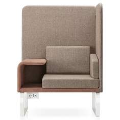 Lounge Sitzmöbel braun Loungesessel KIM Stahlmöbel Cubix