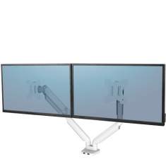 Monitorhalter Tischhalterungen Monitorhalterungen Fellowes Platinum Series Doppel Monitorarm - weiss