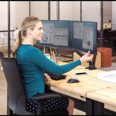 Monitorhalter Tischhalterungen Monitorhalterungen Fellowes Platinum Series Doppel Monitorarm - schwarz