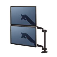 Monitorhalter Tischhalterungen Monitorhalterungen Fellowes Platinum Series vertikaler Doppelarm - Schwarz