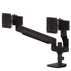 Monitorhalter Tischhalterungen schwarz Monitorhalterungen Fellowes Tallo™ Doppel Kompakt Monitorarm