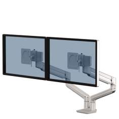 Monitorhalter Tischhalterungen silber Monitorhalterungen Fellowes Tallo™ Doppel Monitorarm