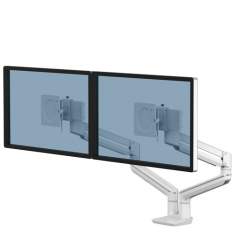 Monitorhalter Tischhalterungen weiss Monitorhalterungen Fellowes Tallo™ Doppel Monitorarm