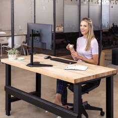 Monitorhalter Tischhalterungen schwarz Monitorhalterungen Fellowes Freistehender Einzel Monitorarm