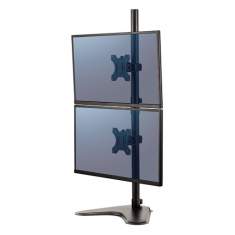 Monitorhalter Tischhalterungen schwarz Monitorhalterungen Fellowes Freistehender vertikaler Doppel Monitorarm