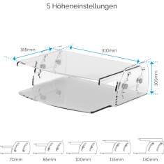höhenverstellbarer Monitorständer Fellowes Clarity™ Verstellbarer Monitor Ständer