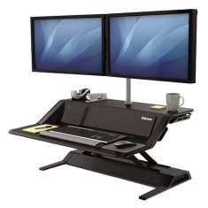 Arbeitsplatz mit Ladestation Lotus™ DX Sitz-Steh Workstation - schwarz