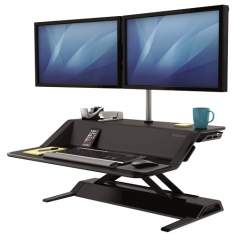 Sitz-Steh-Arbeitsplatz schwarz Fellowes Corsivo™ Sitz-Steh Workstation
Smooth Lift
Gegengewicht-Technologie
