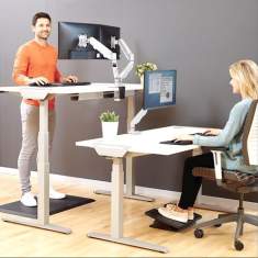 Monitorhalter Tischhalterungen Monitorhalterungen Fellowes Eppa™ Doppel Monitorarm - Silber