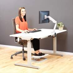 Monitorhalter Tischhalterungen Monitorhalterungen Fellowes Eppa™ Einzel Monitorarm - Silber