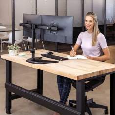 Monitorhalter Tischhalterungen Monitorhalterungen Fellowes Freistehender Doppel Monitorarm