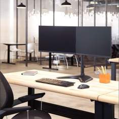 Monitorhalter Tischhalterungen Monitorhalterungen Fellowes Freistehender Doppel Monitorarm