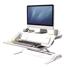 Arbeitsplatz mit Ladestation Lotus™ DX Sitz-Steh Workstation - weiss