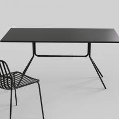 Tisch Außenbereich Tisch Outdoor Gartentisch schwarz Bistrotisch klappbar Brunner crona steel
rechteckige Tischplatte