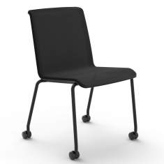 Seminarstuhl schwarz Seminarstühle mit Rollen Vierfußstuhl Brunner hero plus