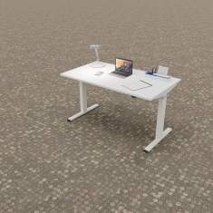 höhenverstelbarrer Schreibtisch Büro Schreibtische weiss höhenverstellbar Steelcase STEH-SITZ-TISCH MIGRATION