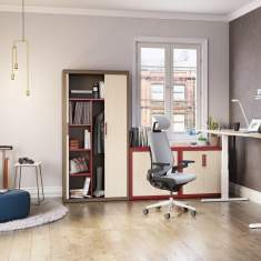 höhenverstelbarrer Schreibtisch Büro Schreibtische weiss höhenverstellbar Steelcase STEH-SITZ-TISCH MIGRATION