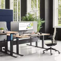 höhenverstelbarrer Schreibtisch Büro Schreibtische höhenverstellbar Steelcase STEH-SITZ-TISCH MIGRATION