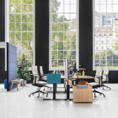 höhenverstelbarrer Schreibtisch Büro Schreibtische höhenverstellbar Steelcase STEH-SITZ-TISCH MIGRATION
