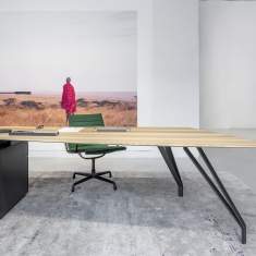 Schreibtisch Holz Schreibtische Direktiionseinrichtung Arbeitstisch exklusiv Büro Zoom by Mobimex