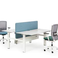 Weißer Schreibtisch Büro Sitz-Stehtisch Schreibtische Design Schreibtisch Holz, Arbeitstisch für 2, HAWORTH, YourPlace
Doppelarbeitsplatz