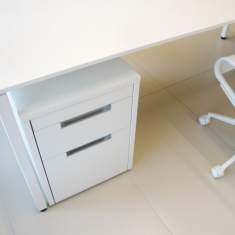 Container weiss Bürocontainer, Identi, axon Rollcontainer