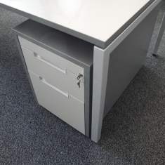 Rollcontainer Büro kleiner Büroschrank abschließbar Bürocaddy, Identi, axon Rollcontainer