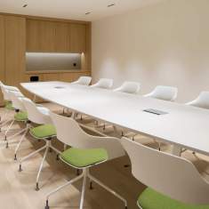 Konferenztisch weiss Konferenztische Büro Identi, curva Meetingtisch
Tonnenform
