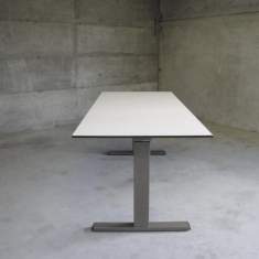 Schreibtisch höhenverstellbar Sitz Stehtisch Büro Schreibtische ergonomisch Büromöbel, Identi, dinamica lift Sitz-Stehtisch T-Fuss hydraulisch verstellbar