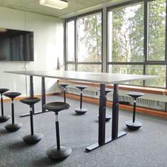 Höhenverstellbarer Schreibtisch große Stehtische höhenverstellbar ergonomische Büromöbel, Identi, dinamica motor Sitz-Stehtisch T-Fuss elektrisch verstellbar