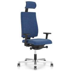 Bürostuhl blau Drehstuhl Büro Drehstühle Bürostüle mit Armlehnen SITAG X-Line
mit Kopfstütze
