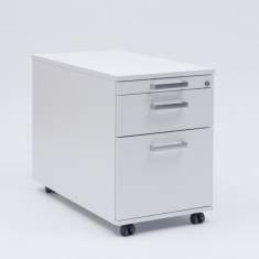 Rollcontainer Büro mobile Bürocaddy Kunststoff, Identi, eco Rollcontainer