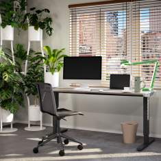 elektrisch höhenverstellbarer Schreibtisch schwarz Büro Schreibtische höhenverstellbar Bürotisch modern Bürotische Brunner metrus