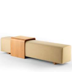 Sitzbank beige Sitzinsel Lounge rosconi, Objektmöbel - CREW 99
mit dem Tisch