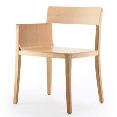 Besucherstuhl Holzschale Konferenzstühle Cafeteria Stühle, rosconi, Objektmöbel - li-lith