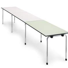 Design Klapptisch weiss Büro Schulungsraum, Klapptische Schulungstisch klappbar, rosconi, Objektmöbel - System 24