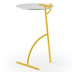 Designer Beistelltisch rund Glas Beistelltische gelb  Beistelltisch, D-Tec, Teatime