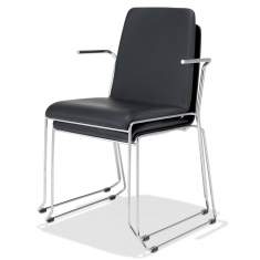 Besucherstuhl schwarz Besucherstühle stapelbar Seminarstühle Mauser Büro und Objektmöbel Mehrzweckstuhl m 531