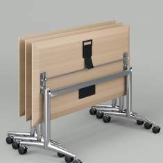 Design Klapptisch für Büro Schulungsraum, Klapptisch  fahrbar, Schulungstisch Brunner, fina fold