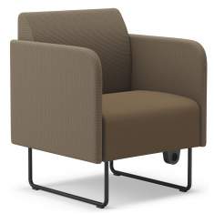 Sessel braun Loungesessel Kuffengestell Lounge Sitzmöbel Kinnarps Gino