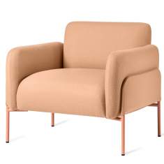 Sessel orange beige Loungesessel Stoff Lounge Skandiform Bolero