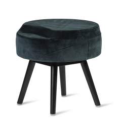 Hocker schwarz grün Holz Polsterhocker Skandiform Isa