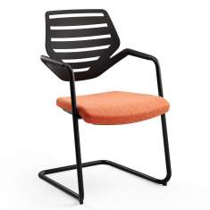 Besucherstuhl orange Besucherstühle Freiscwhinger Konferenzstuhl Büro Konferenzstühle König + Neurath K + N NOOK