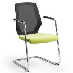 Besucherstuhl grün Freischwinger Büro Konferenzstühle, König + Neurath, JET.II Besucherstuhl