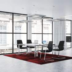 Besucherstuhl schwarz Freischwinger Büro Konferenzstühle, König + Neurath, JET.II Besucherstuhl