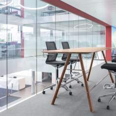 Drehstuhl Büro Drehstühle Konferenzstuhl schwarz Netzgewebe Hochstühle Girsberger Linq Hochstuhl