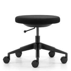 Schreibtischhocker schwarz Hocker drehbar Büro Hocker Girsberger Simplex 3D