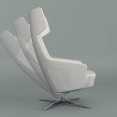 Clubsessel weiß Chefsessel Loungemöbel Büro Loungesessel Design, Brunner, artemo